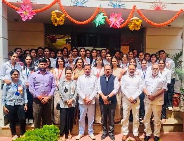 MLA Shri Rajesh Nagar visiting Faridabad campus