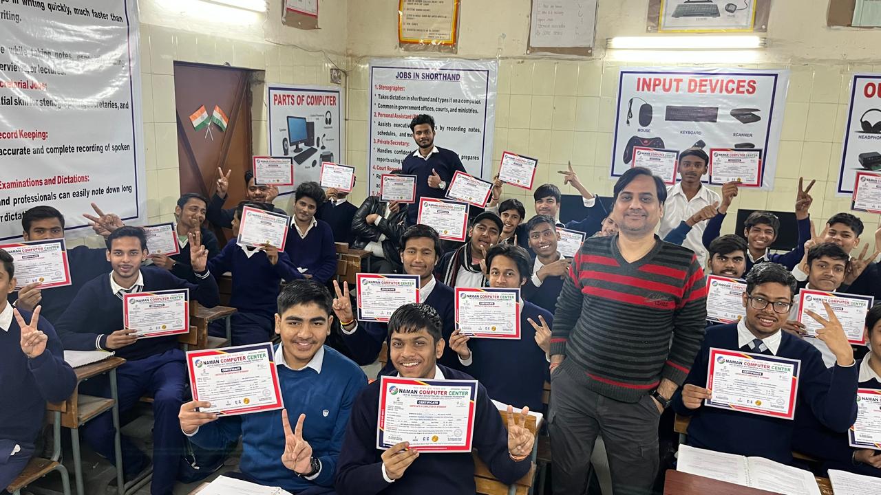 Certificates were distributed at Sarai Rohila Government School by the Principal.