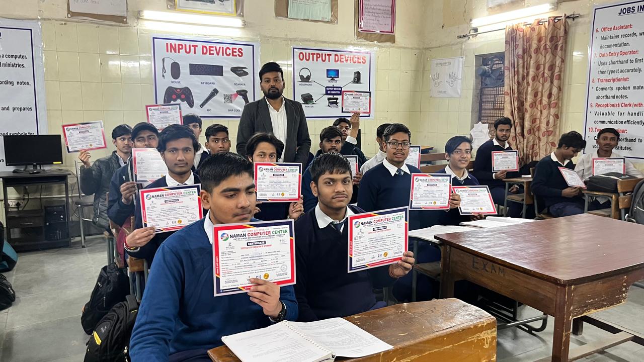 Certificates were distributed at Sarai Rohila Government School by the Principal.