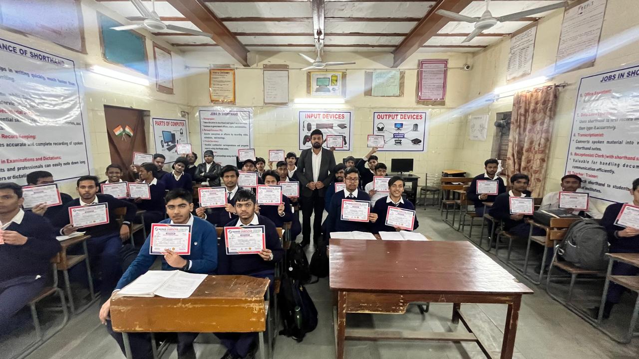 Certificates were distributed at Sarai Rohila Government School by the Principal.