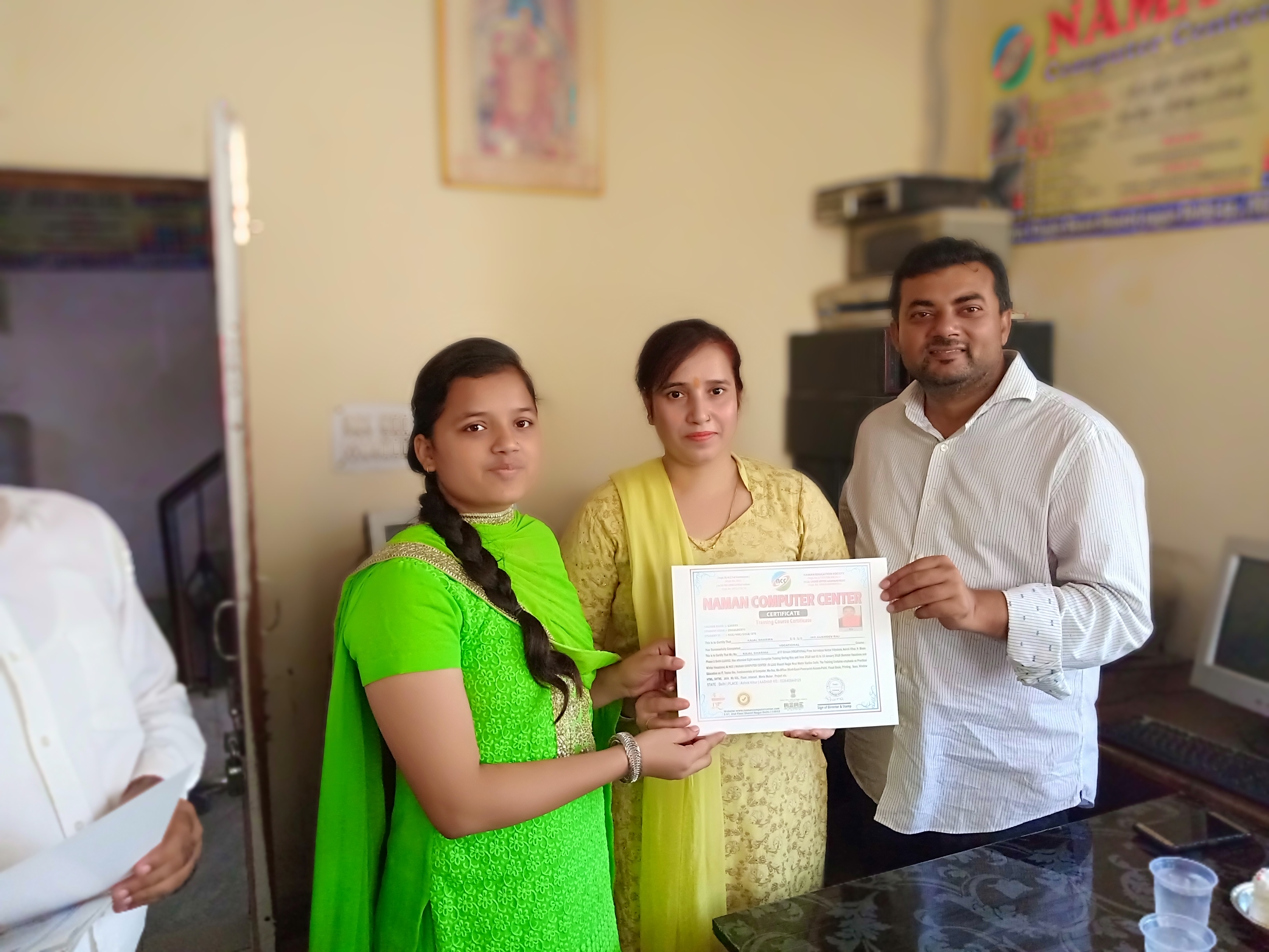 Certificates were distributed to students by Hon’ble MLA Somdutt Ji at Shastri Nagar, Delhi.