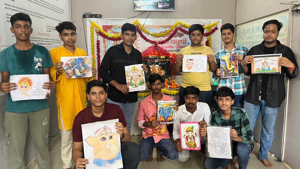 Ganesh Chaturthi was celebrated at Naman Computer Center.