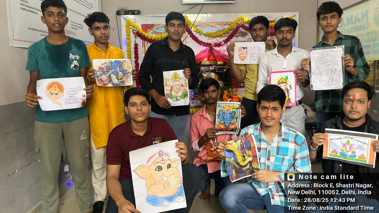 Ganesh Chaturthi was celebrated at Naman Computer Center.