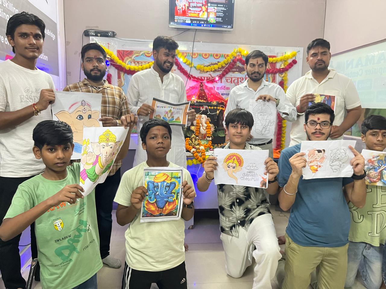 Ganesh Chaturthi was celebrated at Naman Computer Center.