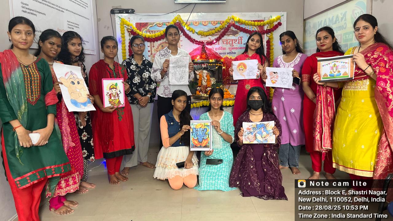 Ganesh Chaturthi was celebrated at Naman Computer Center.
