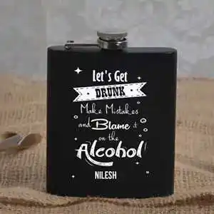 Customised Hip Flask - birthday gift for dad