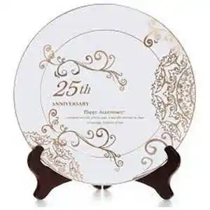 Anniversary Plates - 25th anniversary gift for parents