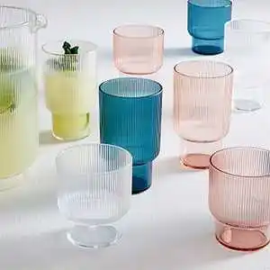 Acrylic Drinking Glasses with Fluting - creative birthday gift ideas for best friend
