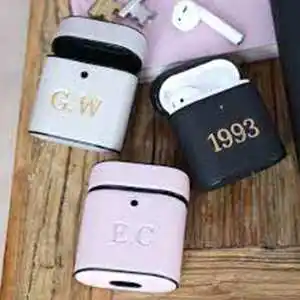 Personalised Leather Airpods Case - unique birthday gift for husband