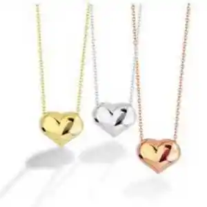 Engraved Puff Heart Necklace - birthday gift ideas for sister