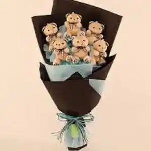 Mini Teddy Bears Bouquet - happy teddy day