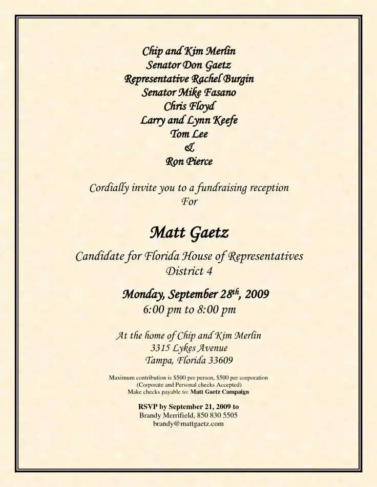 Fundraising Event Invitation E-mail Message-tring