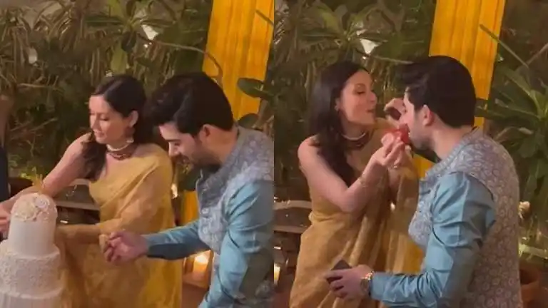 Karan and Drisha shared cake-cutting chores together-tring.jpg