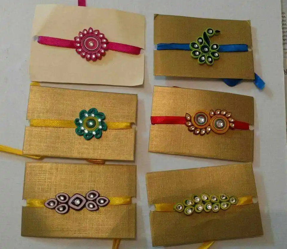 Handmade Paper Rakhi Card
