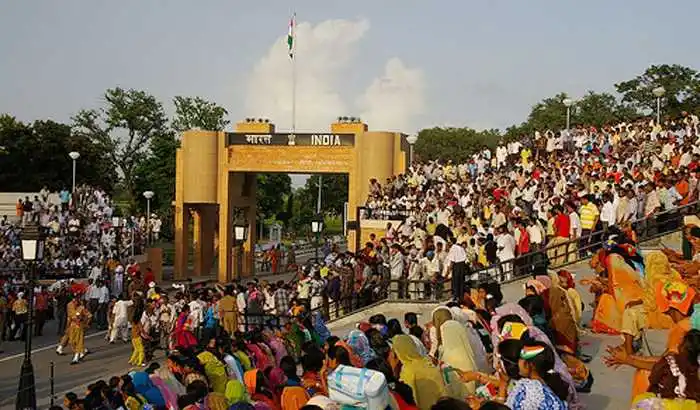 Wagah-Border-Ben-Tubby-wikkimedia-common.jpg Wagah Border, Punjab