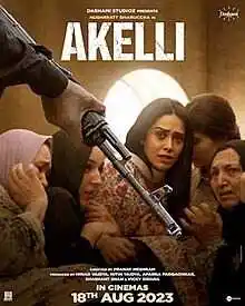 poster of the movie akelli featuring Nushrratt Bharuccha