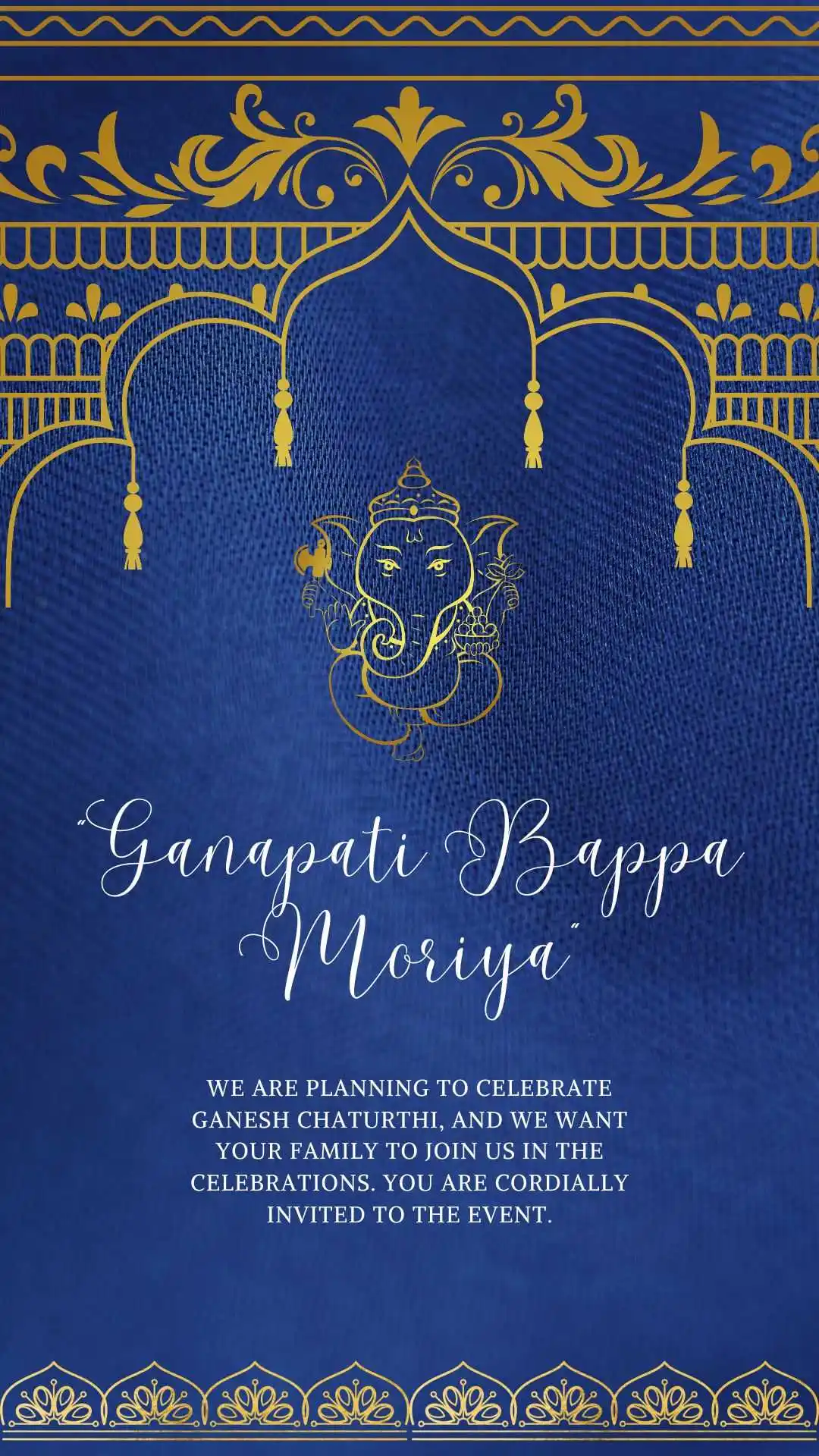 Invitation for Ganpati Darshan at Home - Happy Invites
