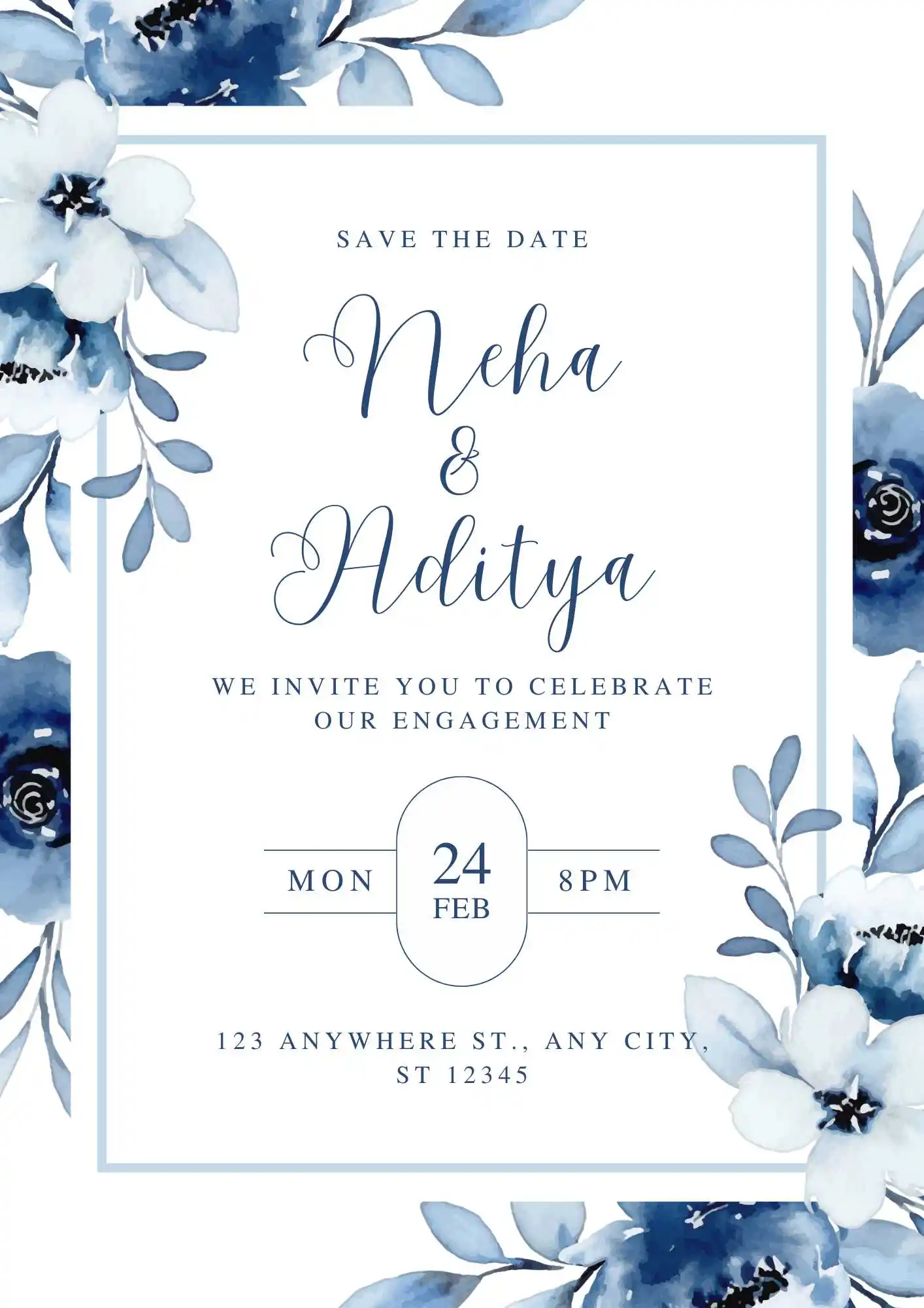 Engagement Invitations From Bride and Groom