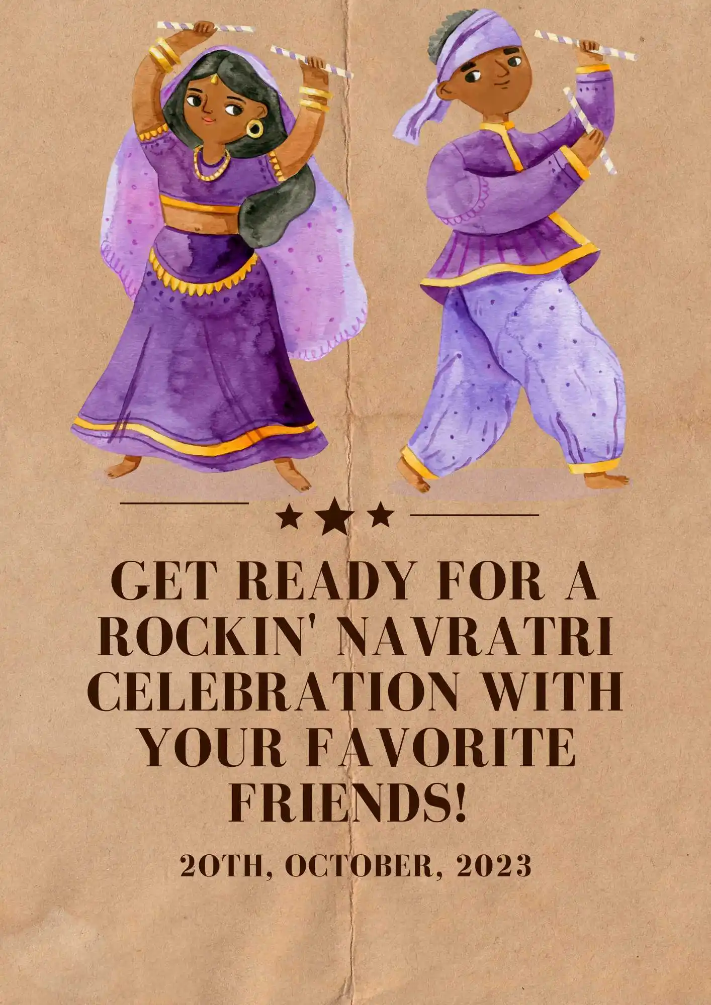 Navratri Invitation For Friends.png Navratri Invitation For Friends