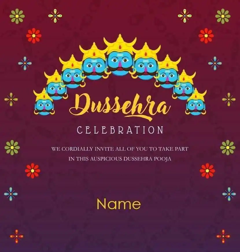 Customisable Dussehra Invitation Messages.jpg Customisable Dussehra Invitation Messages