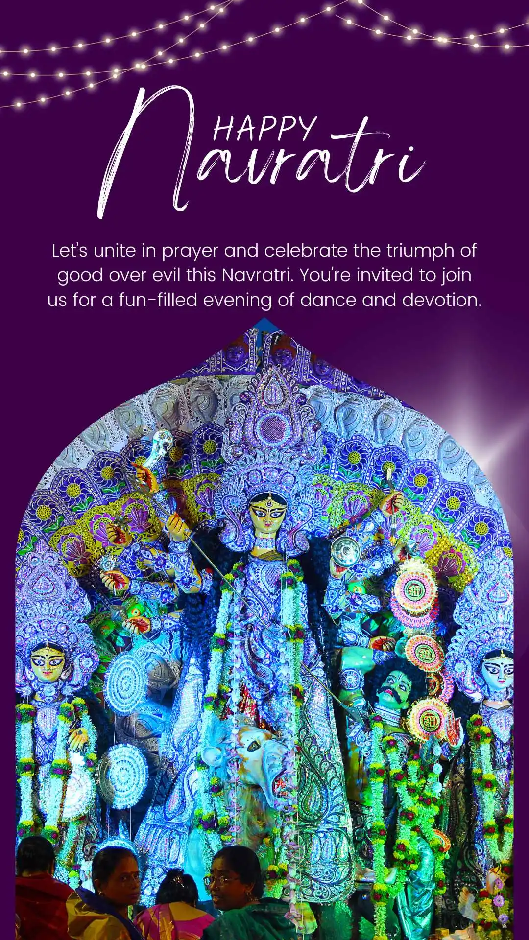 Navratri Invitation Message 