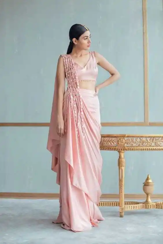 Saree with a Twist.jpg Contemporary Diwali Dresses for Girls