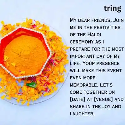 Haldi Invitation From Groom