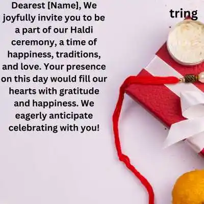 Haldi Invitation From Bride