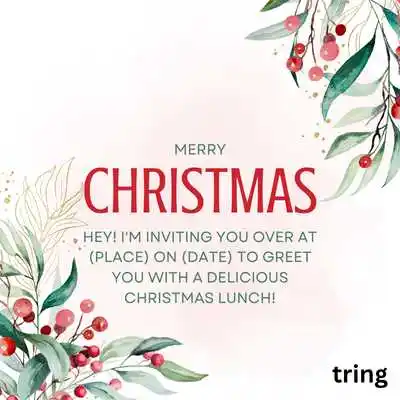 Simple Christmas Lunch Invitation Message Ideas
