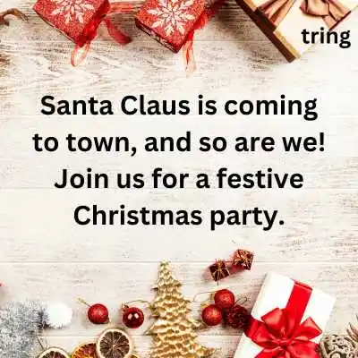 Funny Christmas Party Invitation Message for Loved ones