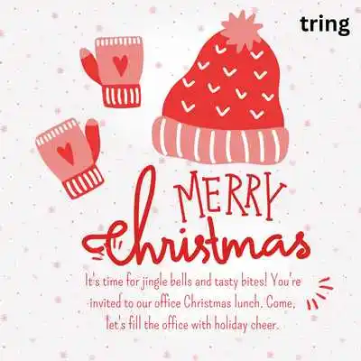 Lunch Invitation Messages for Christmas Party