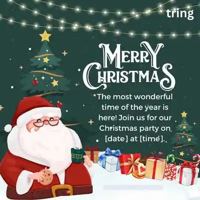 Simple Christmas Party Invitation Message to Employees