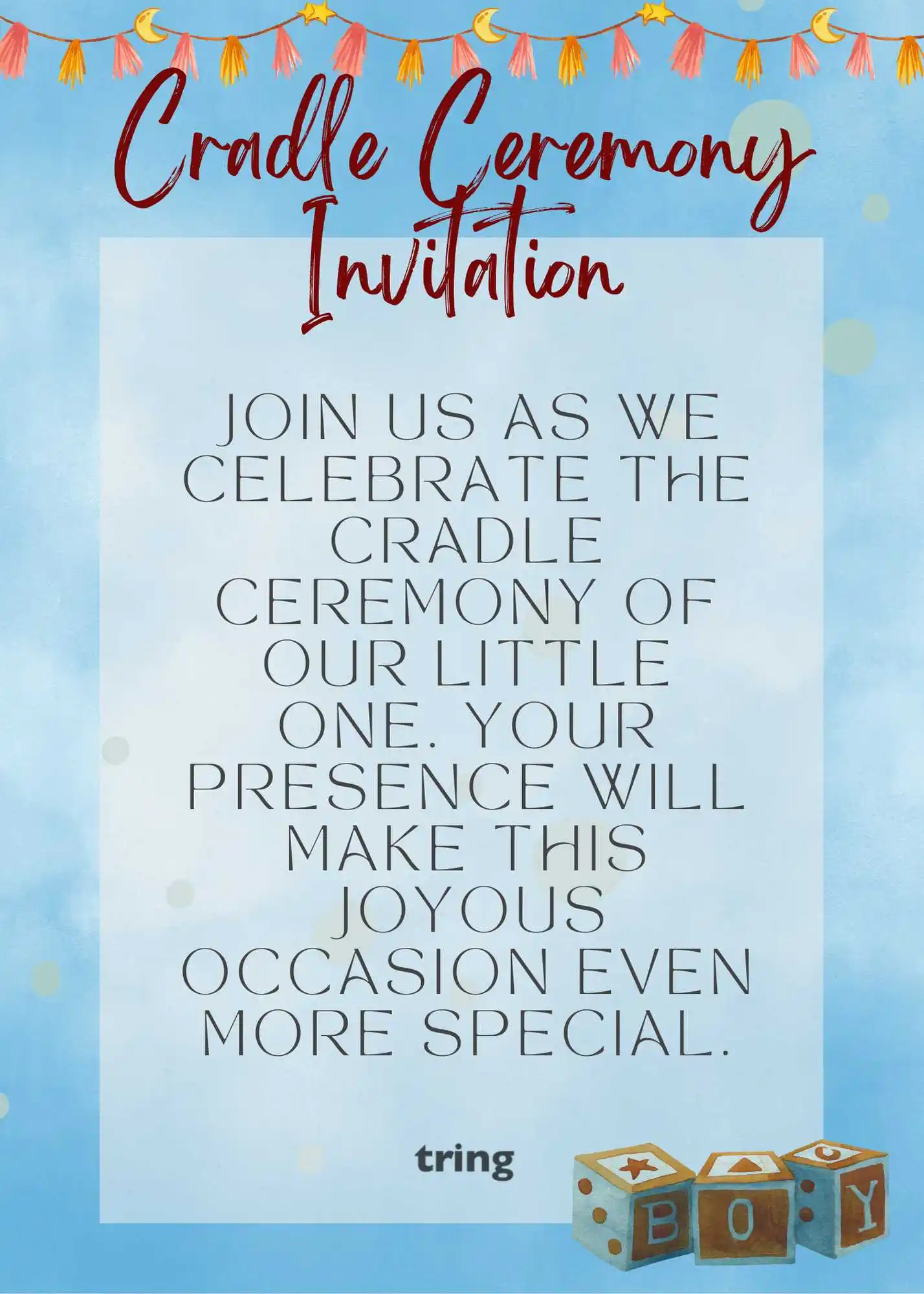 Blue Cradle Ceremony Invitation.png Blue Cradle Ceremony Invitation Card