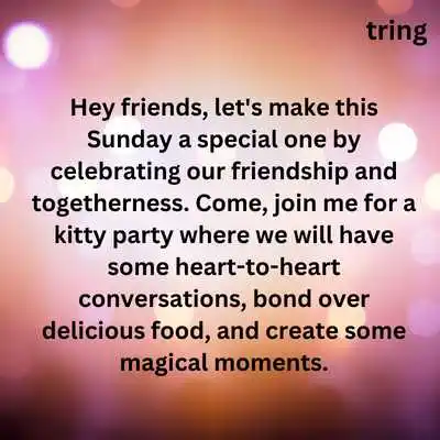 Sunday Kitty Party Invitation Messages for Friends.png Sunday Kitty Party Invitation Messages for Friends