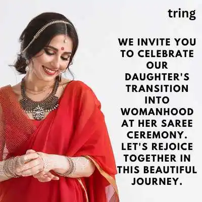 Saree Ceremony Invitation