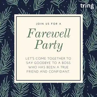 Farewell Meeting Invite Message for the Boss Farewell Meeting Invite Message for the Boss