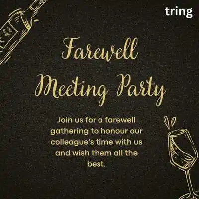 Farewell Meeting Invite Message Farewell Meeting Invite Message
