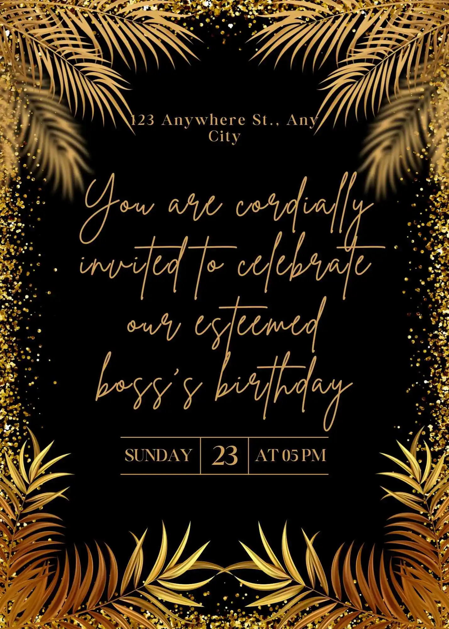 Formal Birthday Invitation For Boss Formal Birthday Invitation For Boss