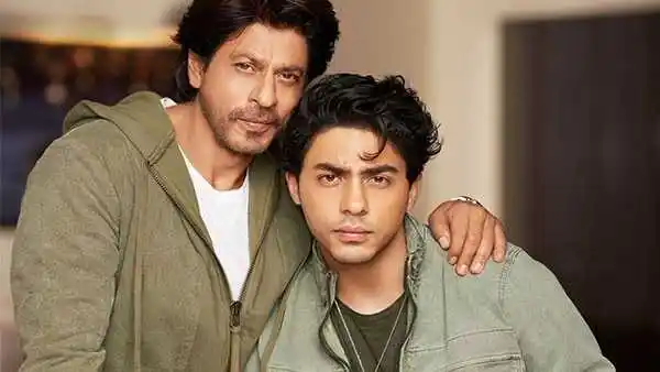Aryan Khan with his father, SRK.tring Aryan Khan with his father, SRK