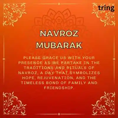 Classic Navroz Invitation Message