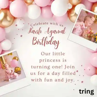 Daughter's 1st Birthday Invitation Message.png Daughter's 1st Birthday Invitation Message