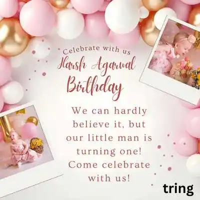 Son 1st Birthday Invitation Message.png Son 1st Birthday Invitation Message