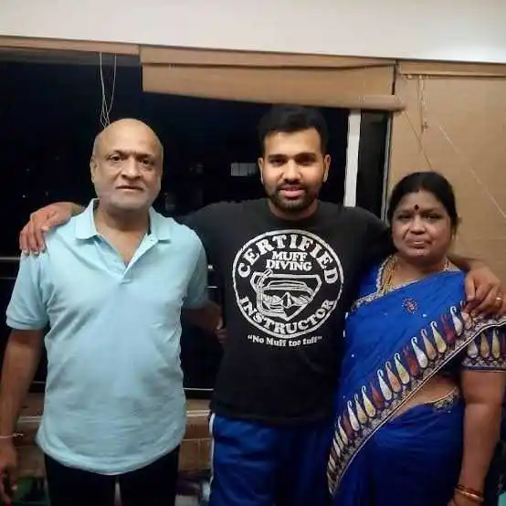 Rohit Sharma's Parents.tring Rohit Sharma's Parents