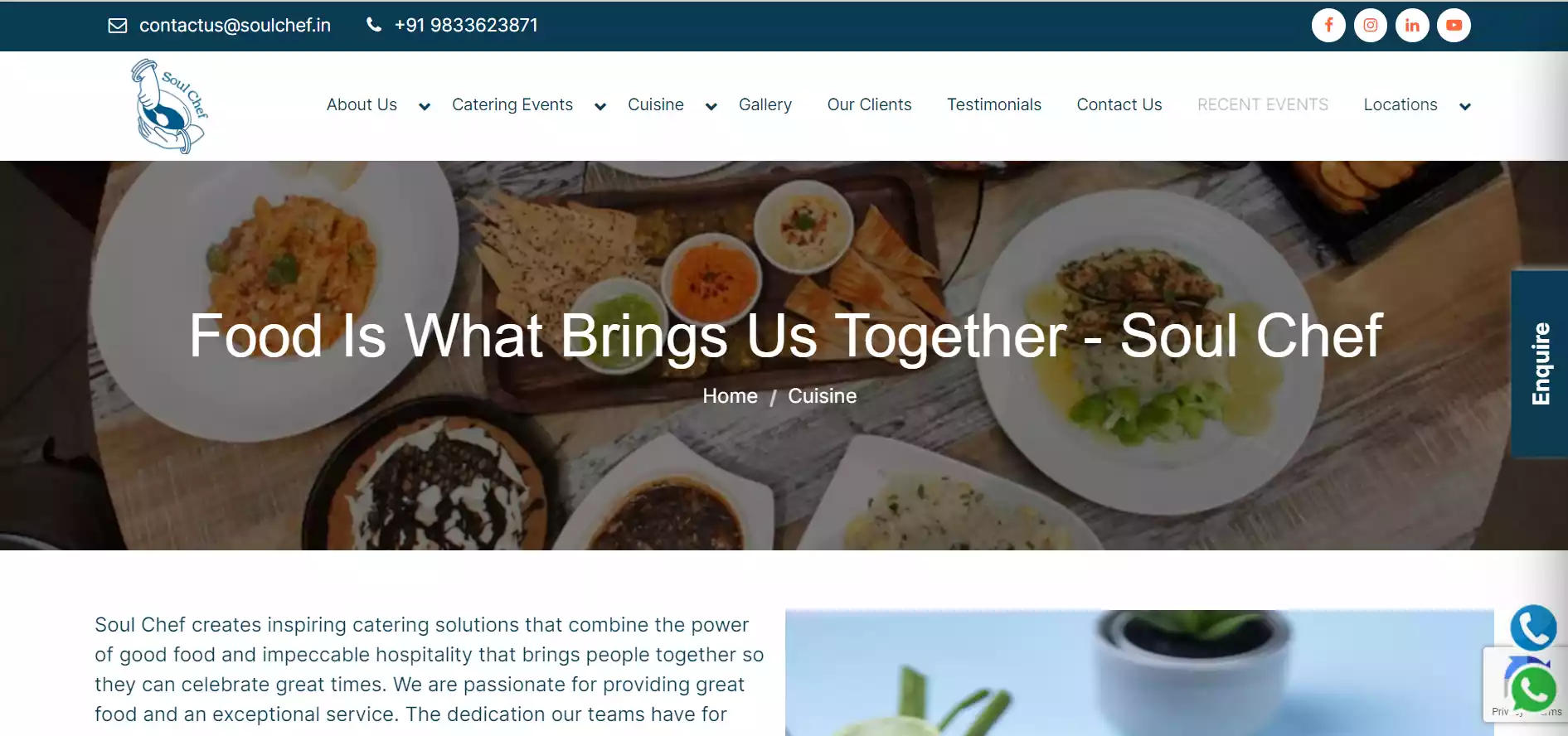 An example of how catering looks like