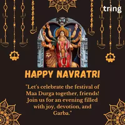 Navratri Invitation Message to Friends