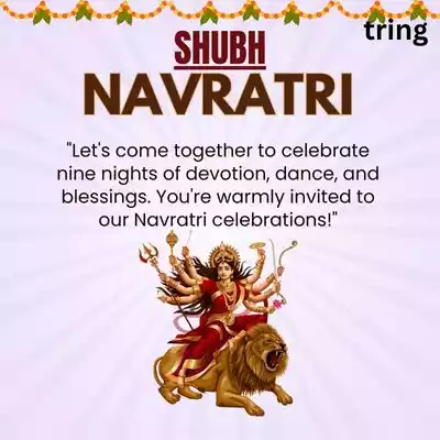 Navratri Invitation Message