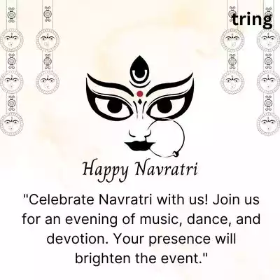 Navratri Invitation Message for WhatsApp