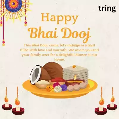 Bhai Dooj Dinner Invitation Message
