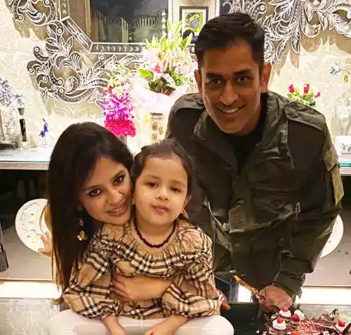 MS Dhoni and his family MS Dhoni and his family